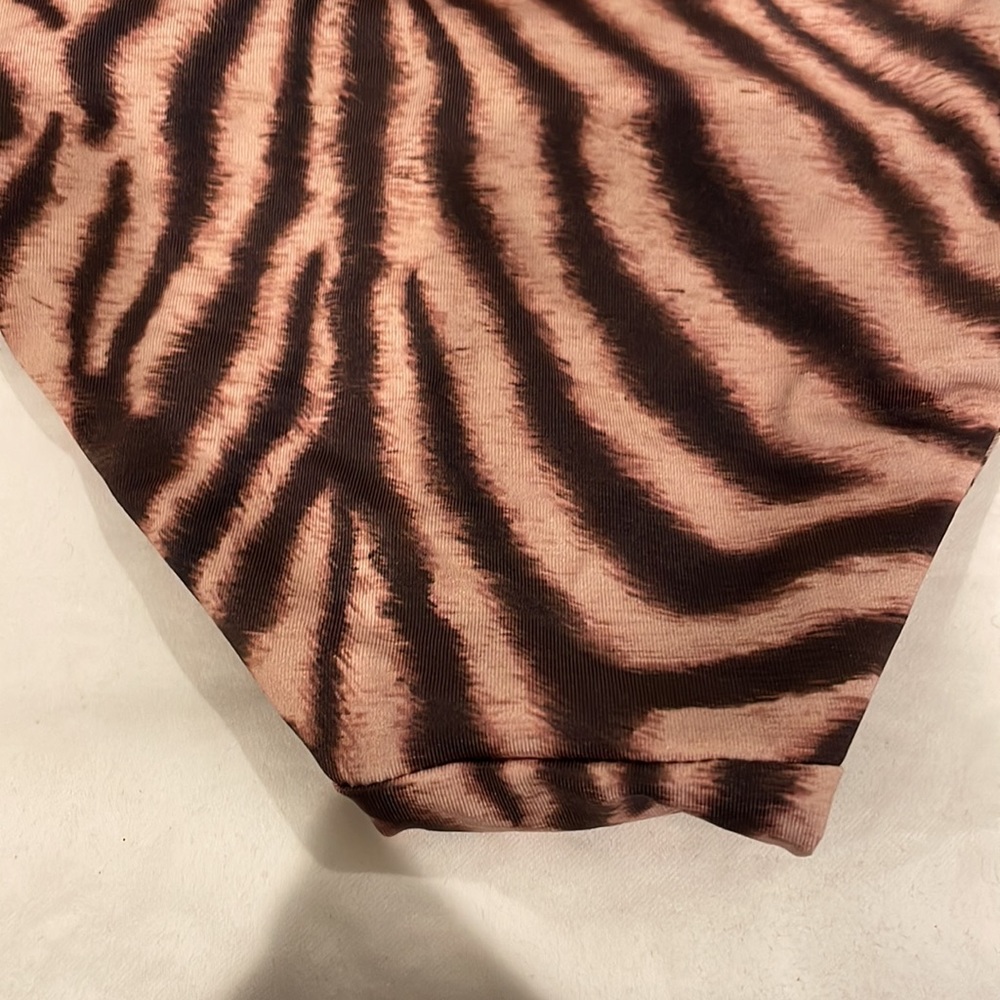 Acacia girls honey swimwear bikini tan and brown animal print  size L - Picture 5 of 6